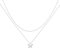 Jenosy Kette Layered Damen Pentagramm Kette Silber Personalisierte Stern Kette Damen Zarte Halskette mit Stern Anhänger Damen Hypoallergene Mehrreihige Kette Modeschmuck für Frauen Mädchen