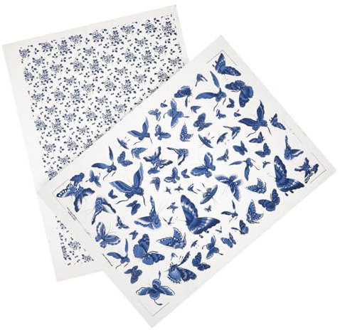 Keramik Abziehbilder für Selbstgemacht Bastelarbeiten, 2 Bögen, Papier