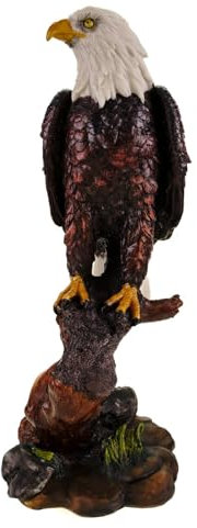 Kremers Schatzkiste XXL Weißkopfadler auf AST aus Polyresin Dekofigur 44cm Majestätische Tierfigur