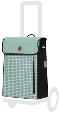 Andersen Einkaufstrolley Ersatztasche - 36 Liter - mit Kühlfach | Seiten- & Fronttasche - wasserabweisend - Reflektoren - faltbar - Hente mint