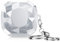 kwmobile In-Ear Headphones Hard Case Compatible with Samsung Galaxy Buds 2 Pro/Buds 2 / Buds Live/Buds Pro Cover - Clear w/Keychain - Transparent