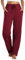 Vlazom Damen Schlafanzughose Modal Lang Weich Loungehose Freizeithose Yogahose Nachtwäsche Hosen mit Taschen Pyjamahose mit geradem Beinil（M，Weinrot）