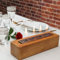 TriHome Tabletop Fire Pit, Portable Wood Walnut Table Top Firepit Bowl, Fireplace for Patio&Backyard Decor, Bioethanol Fire Place, Indoor&Outdoor S'mores Maker, Housewarming Gift, Small,Without Glass
