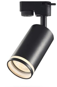 KOLORENO - LED Halogen Anbauleuchte - Schinen Leuchte Ring - Bewegliches und Rund - Modernität und Funktionalität - Einstellbarer Lichtwinkel - Φ55x100 mm - Schwarz