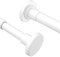 Yeabett 2 aste estensibili per tende, 53-119 cm, aste di tensione per tende, senza forare, non scivolano, non arrugginiscono, bianco