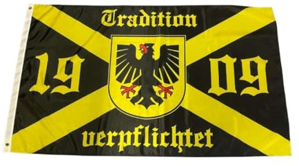 Fahne Dortmund - Tradition verpflichtet, 90x150 cm, Flagge, Banner, schwarz-gelb, Ruhrpott