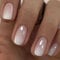 Ceboic 24 Stück Künstliche Nägel Kurz Eckig, French Press on Nails Rosa Weiß Farbverlauf Nägel Zum Aufkleben, Acryl Vollabdeckung Falsche Nägel, Natürliche Fake Nails Kunstnägel für Frauen und Mädchen