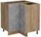 Vicco Eckunterschrank R-Line, Küchen Eckschrank, Beton, 75.6 cm ohne Arbeitsplatte