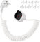 Schuko Verlängerungskabel Spiralkabel, 2m Schutzkontakt Spiralverlängerung 0,6 m auf 2m dehnbares Spiral-Kabel Stecker Verlängerung Kurz mit Kupplung 230V/16 A für Zuhause, Büro, Außenbereich, Weiß