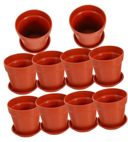 BESPORTBLE 10 Set vaso da fiori in plastica fioriere economiche fioriera da esterno vasi piante pottd pentola impostore vasi per piantare fiori da giardino fioriere succulente all'aperto pp
