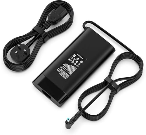 MXJFYY 200W Laptop Charger for HP Pavilion Gaming 15 17 Omen 15 17 Zbook 15 17, Power Supply for Victus 15 16 Envy 15 2020 L00818-850 TPN-DA10 TPN-LA20 TPN-LA21 L73385-001 ADP-200HB B【4.5 * 3.0mm】