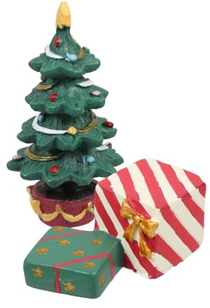 TOYANDONA Mini-Weihnachtsbaum aus Kunstharz für Aquariumdeko Weihnachtsschmuck als Mikrolandschaft Passend Aquarien