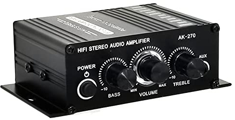 Buerjia -270 AK270 12V Mini HIFI Power Amplifier Audio Home Car Theater Amplifier 2 Channel Amplifier USB/SD AUX Input