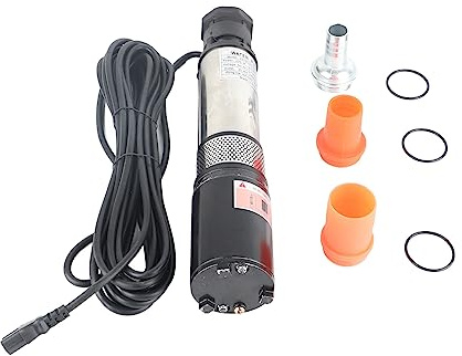 DC Deep Well Pump and Solar Water Booster - 24V Stainless Steel Submersible Pump for Agricultural Irrigation and Drainage - 20 Meter Lift - Model 2SYDC24V / S6-20 - 220
