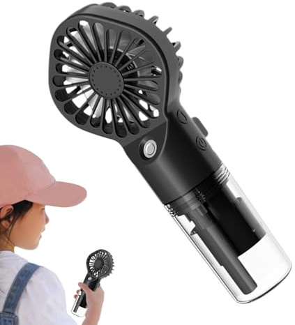 Genérico Water Lord Fan, Water Sprayer Fan, Mini Portable Rechargeable Travel Fan – With Long Battery Life and Tank Design, Small for Travel in