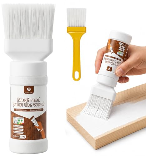 JOYHAVEN Möbelfarbe Holzfarbe weiß,180g Matt Möbellack auf Wasserbasis | All-In-One Gebrauchsfertig mit Werkzeugen zum Aufarbeiten Von StüHlen, Tischen, SchräNken, Schminktischen, Innen und Außen