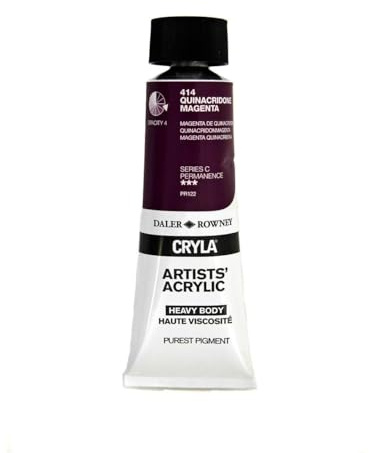 Daler-Rowney Cryla Acrylic 75 ml Quinacridone Magenta, Professional Artists