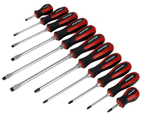 Sealey Ak4933 Screwdriver Set 11Pc Hammer-Thru