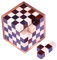 Schach-Würfel 125-3D Puzzle - Denkspiel - Knobelspiel - Geduldspiel - Logikspiel im Holzrahmen