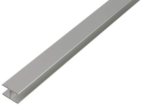 Alberts 030128 H-Profil | selbstklemmend | Aluminium, silberfarbig eloxiert | 1000 x 8,9 x 20 mm