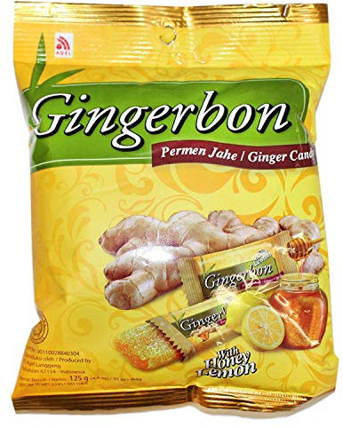 [5x 125g] Caramelle allo zenzero AGEL orignale con miele e aroma di limone / LIMONE DI MIELE naturale