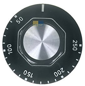 Knebel Drehknopf 50mm schwarz 50-250° universell Backofen Ofen EGO 00.00524.820