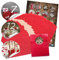 Logbuch-Verlag 24 kleine rote Papiertüten Adventskalender Tüten mini zum Befüllen mit Adventskalenderzahlen Sticker 9,5 x 14 cm