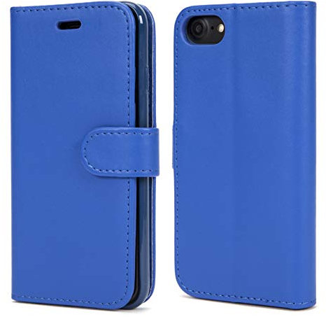 NWNK13 iPhone 6s iPhone 6 Phone Case [ size 4.7'' inch ] Premium Quality Leather Case Book Wallet Flip Case Phone Cover Compatible for iPhone 6S, 6 Blue R