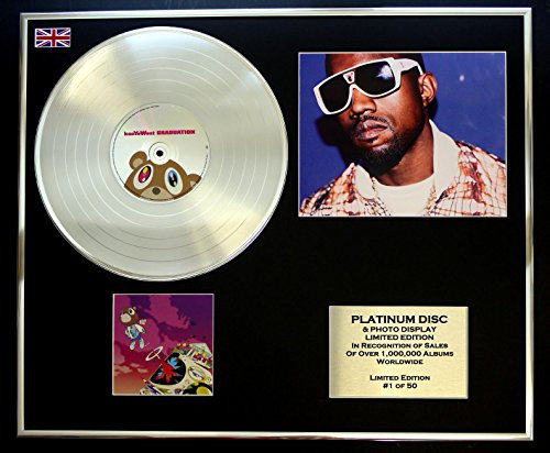 EC Kanye West/Platin Schallplatte & Foto-Darstellung/Limitierte Edition/Graduation