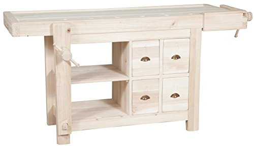 Biscottini Küchenschrank mit arbeitsplatte 184x92x74 cm Made in Italy | Arbeitstisch aus Holz massiv | Kücheninsel mit arbeitsplatte | Küchenmöbel