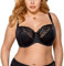 Gorsenia K378 Victoria Reggiseno Morbido Elegante Liscio Uniforme con Ricami, Nero,2H