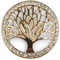 styleBREAKER Pendentif décoratif magnétique en Forme d'arbre de Vie pour écharpes, Foulards ou Ponchos avec des Pierres Brillantes, Broche, Femme 05050029, Couleur:Or