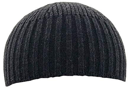 Fashion Fall Winter Strickmütze Totenkopf Kappe Sailor Cap Manschette Beanie Vintage für Männer Frauen, Randlos-dunkelgrau, Einheitsgröße