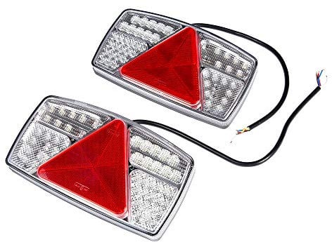 ETUKER 2stk LED Anhänger Rückleuchten Bremsleuchte, 10~30V Anhänger Rücklicht Kontrollleucht Wasserdichte Rückleuchten, Für RV/LKW/Anhänger (53 LED Chips-1 Paar)