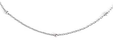 SINGULARU - Collar Dots. Colgante en Plata de Ley 925 con mini Bolitas a lo largo de la Cadena. Talla Unica. Baño de Oro de 18 Kt o Rodio. Joyas para Mujer