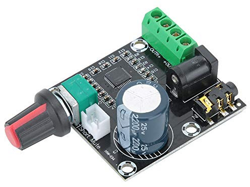 Placa Amplificadora de Audio, Amplificador de Audio de 2 Canales AMP 15W + 15W Tablero Amplificador Digital Estéreo Clase D DC 12V