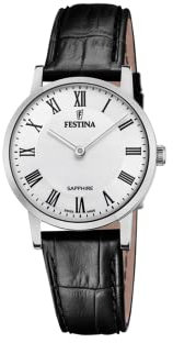 Festina Orologio da donna in acciaio con cinturino in pelle F20013/2