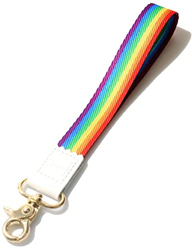 DQL Liebe gewinnt. Schlüsselbänder Schlüsselanhänger, Handgelenkband für Schlüssel, Schlüsselanhänger Lanyard Wristlet Pride Keychain LGBTQ (Regenbogen)..