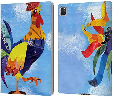 Head Case Designs sous Licence Officielle Artpoptart Coq Coloré Animaux Étui Portefeuille en Cuir Compatible avec Apple iPad Pro 12.9 2020/2021/2022