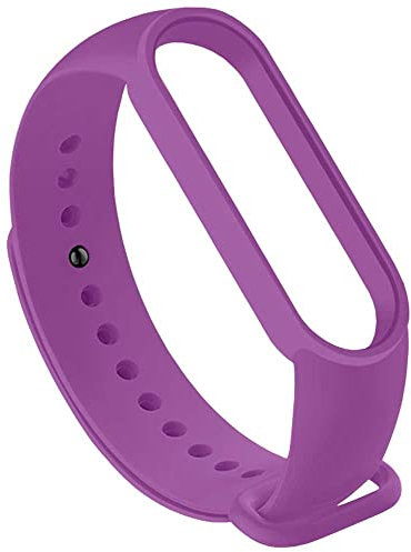 OcioDual Cinturino di Ricambio Viola Compatibile con Xiaomi Mi Band 6 5 Amazfit Band 5 Braccialetto Bracelet Bracciale Silicone