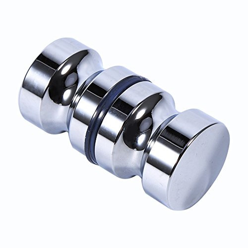 Poignée de Porte de Douche 30mm, Bouton de Porte de Douche en Verre de Salle de Bains en Alliage D'aluminium, Poignée de Porte Rondes avec Vis pour Salle de Bain Porte en Verre Porte Coulissant