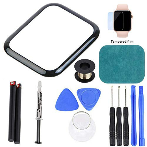 LA TALUS Force Touch - Kit de reparación de repuesto adhesivo para sensor táctil, 38/40/42/44 mm, kit de herramientas de repuesto de vidrio exterior compatible con Apple Watch 2/3/4/5 para Apple Watch