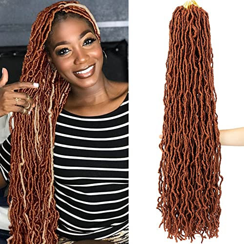 Umylar Soft Locs Lot de 4 extensions de cheveux synthétiques pré-bouclés pour femme - Super longs et doux - 90 cm