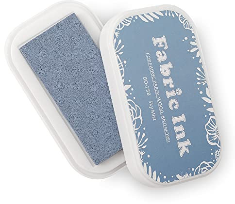 Fatiya Stoff-Stempelkissen, waschbare Stempelkissen zum Stempeln, permanente Stempel, Partner, DIY-Farbe für Kartenherstellung, Fingerabdrücke, Kunst, bestes Geschenk für Kinder (258 Hellblau), 9,5 cm