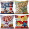 Aoihrraan 46x46cm 4er Set Decorativo Kissenbezug Strand Tropisch Strand Seestern Quadratische Dekokissen Aus Mit Unsichtbarem Reißverschluss Leinen Zuhause Dekor Für Couch Sommer Garten Outdoor Sofa