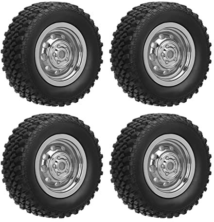 RiToEasysports RC Spielzeugauto Räder, 4 STÜCKE Original Gummi und Kunststoff RC Auto Rad Reifen RC Auto Reifen FüR MN78 1/12 RC Autos Modellspielzeug