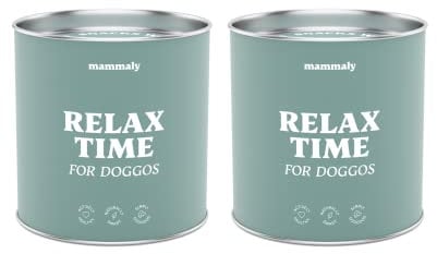 mammaly 2X Relax Time Leckerli mit Baldrian für Hunde (650g) Anti-Stress & Entspannungsmittel als leckere Snacks (Zitronenmelisse, Casein, Vitamin E + Probiotika) Seelenruhe & Beruhigung Hund