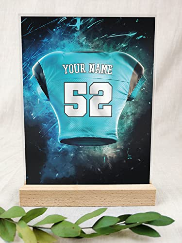 Carolina Fanartikel Acryl Tafel - Personalisiertes Geschenk, Football, American Football, Geschenke Jungen, Fanartikel, Fanartikel Kinder, Fan Geschenke, Carolina Trikot für Carolina-Fans