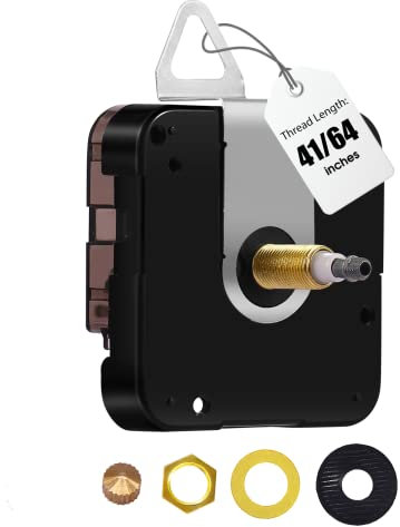 DEEWISH Grande Horloge Murale 12888 - Mouvement de Remplacement, Axe I à Couple Élevé, Mécanisme à Quartz à Piles, Réparation de Moteur pour Horloge Géante