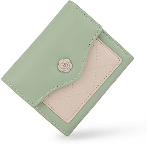 UTO Portefeuille Petit Porte-Monnaie Femmes en Cuir PU Grande capacité matelassé Carte Support de téléphone Portable Organisateur